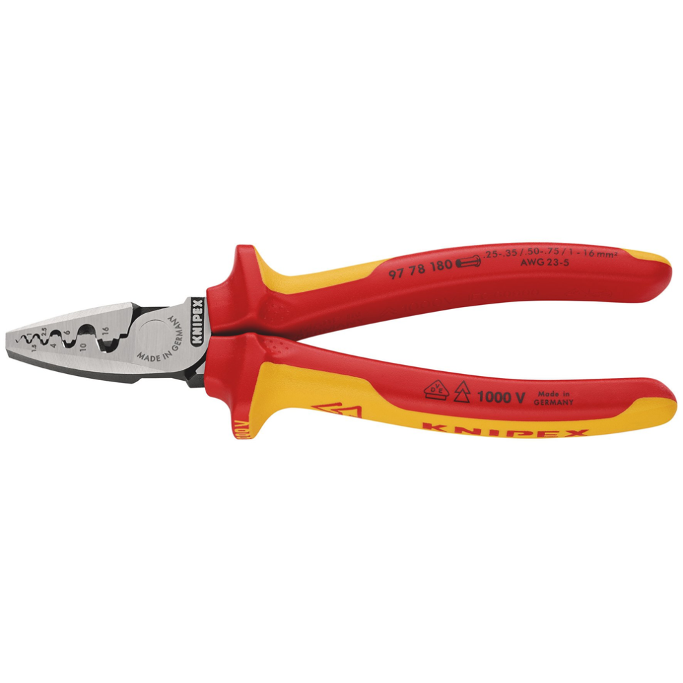 Knipex Draper 180Mm Crimp/Plier 26914 26914 Crimping Pliers For End Sleeves