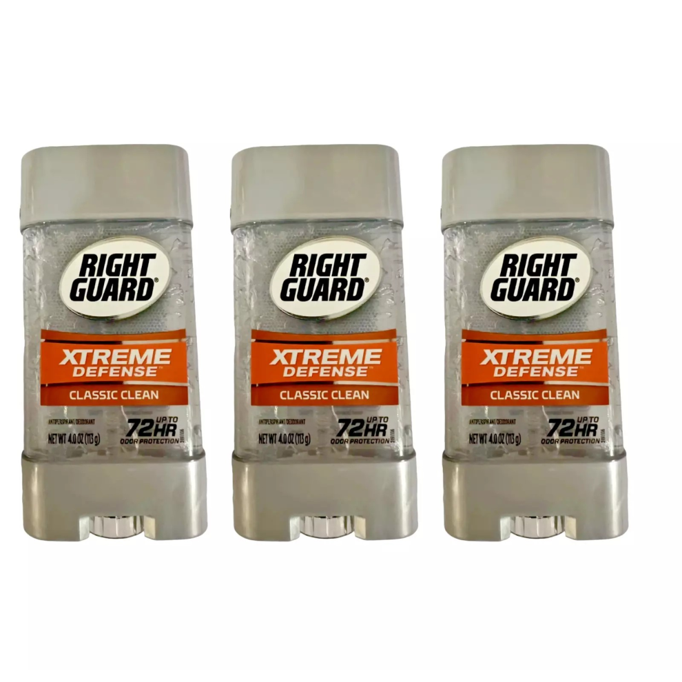 (3 x 113g Classic Clean) 3 x 113g Right Guard Xtreme Defence Deodorant Stick