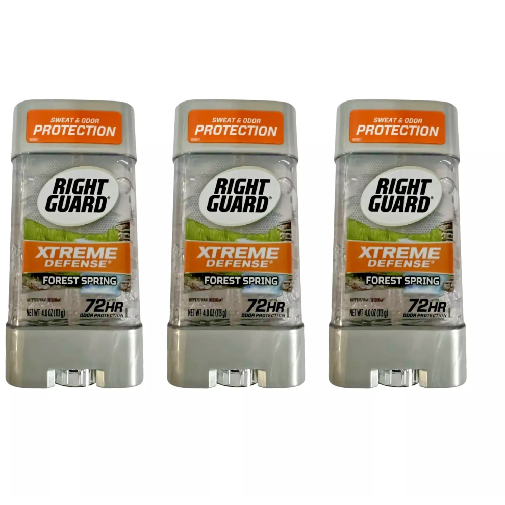 (3 x 113g Forest Spring) 3 x 113g Right Guard Xtreme Defence Deodorant Stick