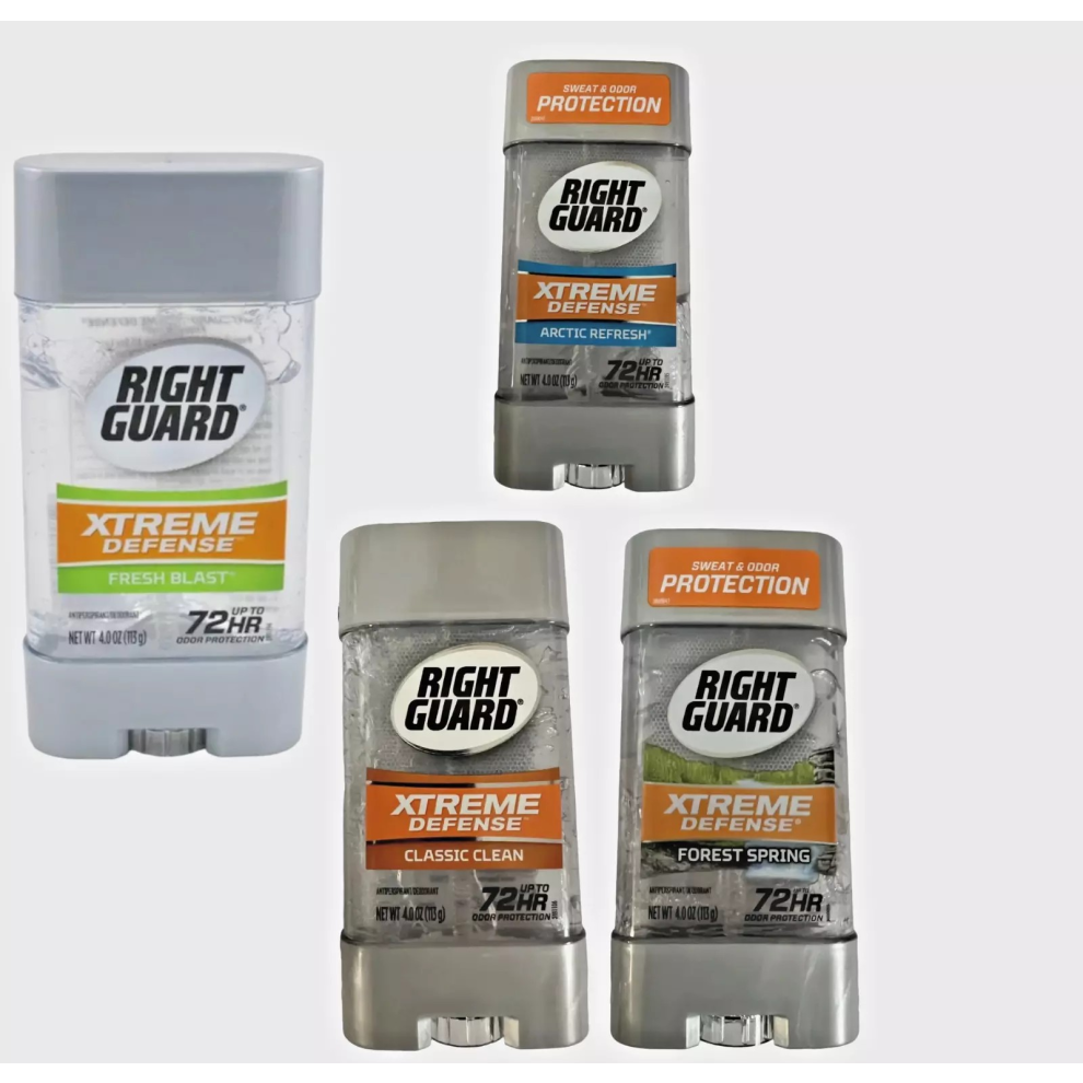 (4 x 113g MIX As Per Picture) 3 x 113g Right Guard Xtreme Defence Deodorant Stick