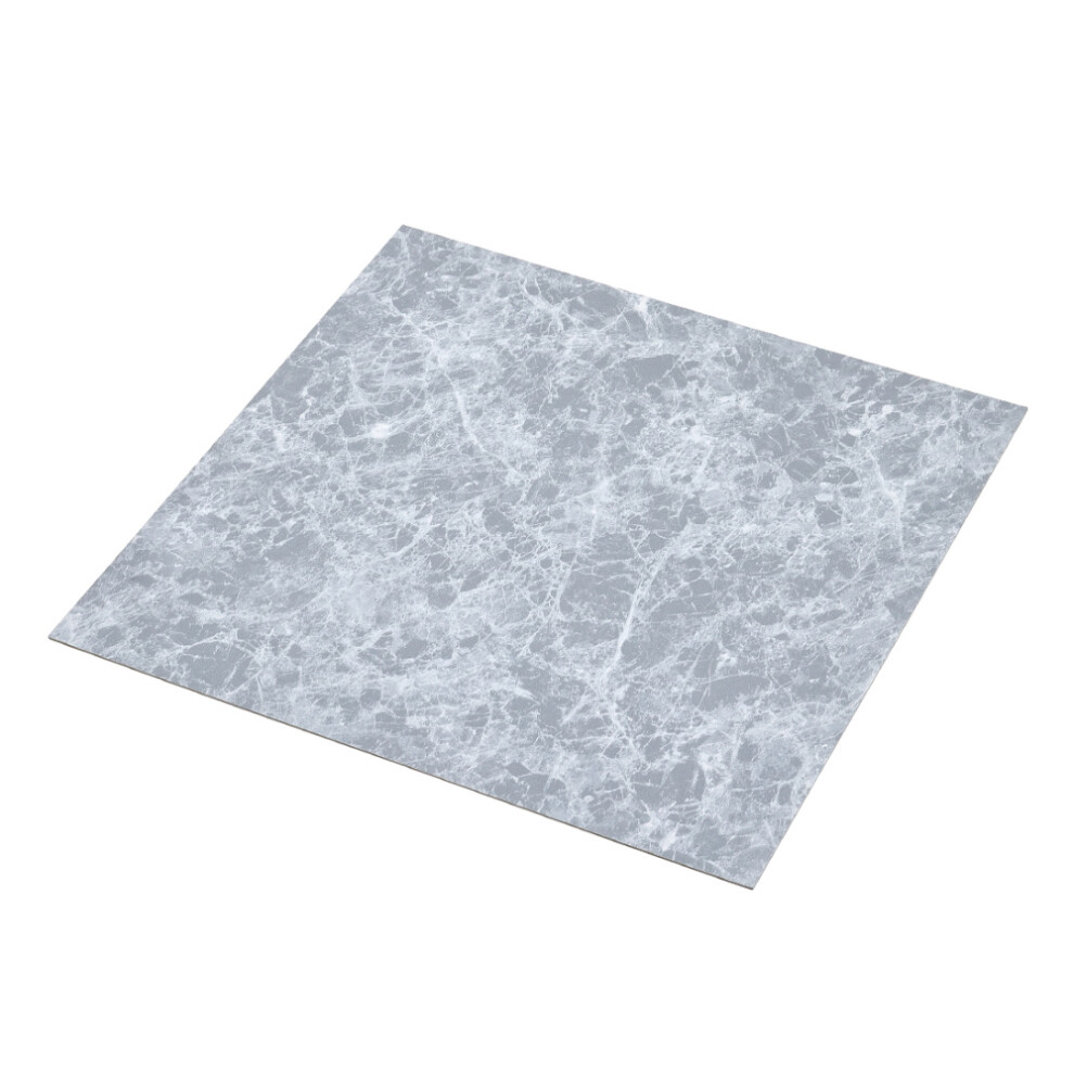 24 Pack Square Self Adhesive Stone Effect Floor Tiles - Grey