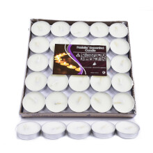 (White) 50pcs Smokeless Tea Candles Pleasant Fragrance Candle For Picnic Outdoor Supplies