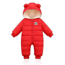 (Red, 66cm) Baby Winter Jumpsuit With Hood, Romper Snowsuit Boys Girls Long Sleeve Jumpsuit Warm Outfits Gift (navy Blue, 66cm)