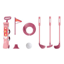 (Pink) Kids Golf Toy Game Set - Includes Golf Club, 4 Balls, Flag, Practice Holes, Putter - Parent-child Interaction Indoor Outdoor Golf Sports Toy For Boys