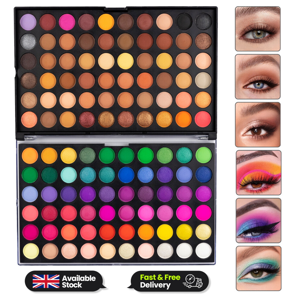 LaRoc 120 Eyeshadow Palette Makeup Set, MUA Summer & Naked Eyeshadow