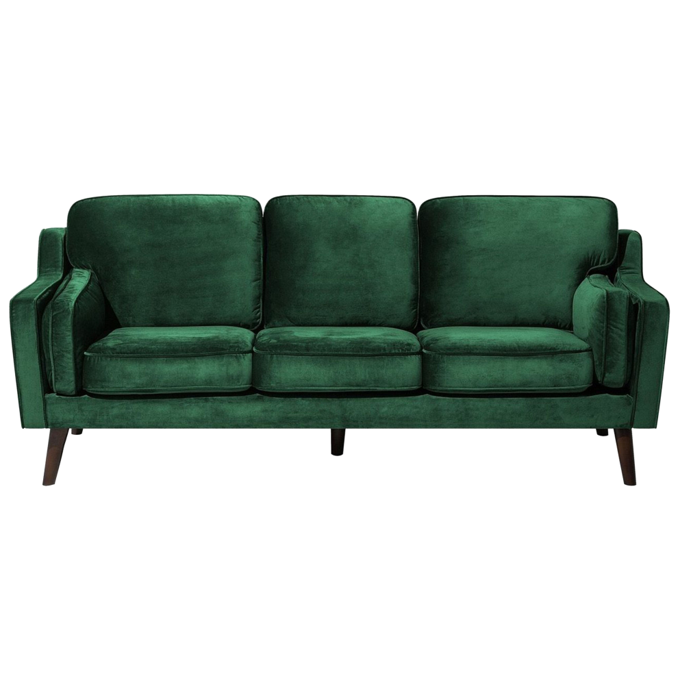 3 Seater Velvet Sofa Green LOKKA