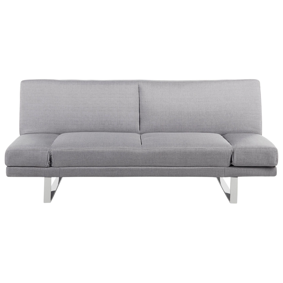 Fabric Sofa Bed Light Grey YORK