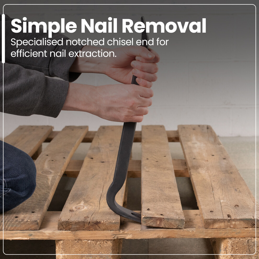 18" Steel Crowbar Wrecking Pry Bar Nail Puller 5055521174377