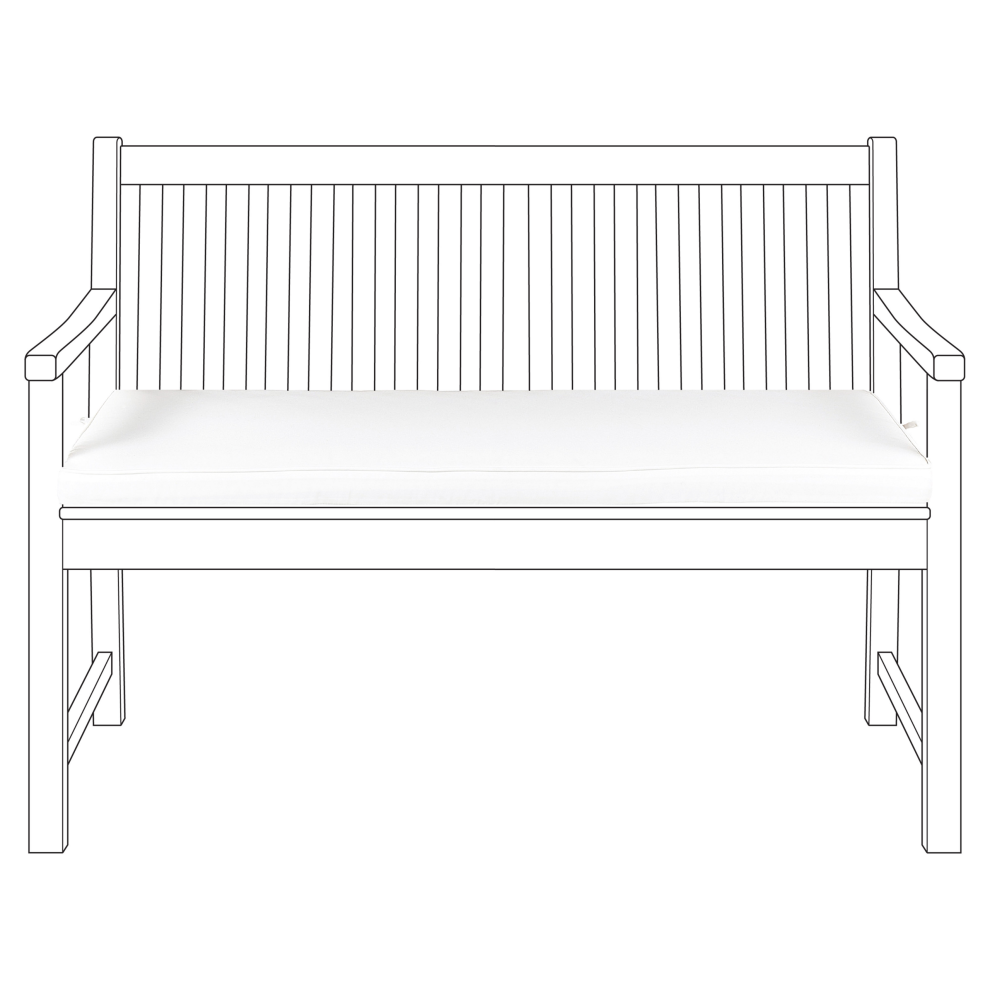 Bench Seat Pad Cushion VIVARA 112 x 54 cm Off-White