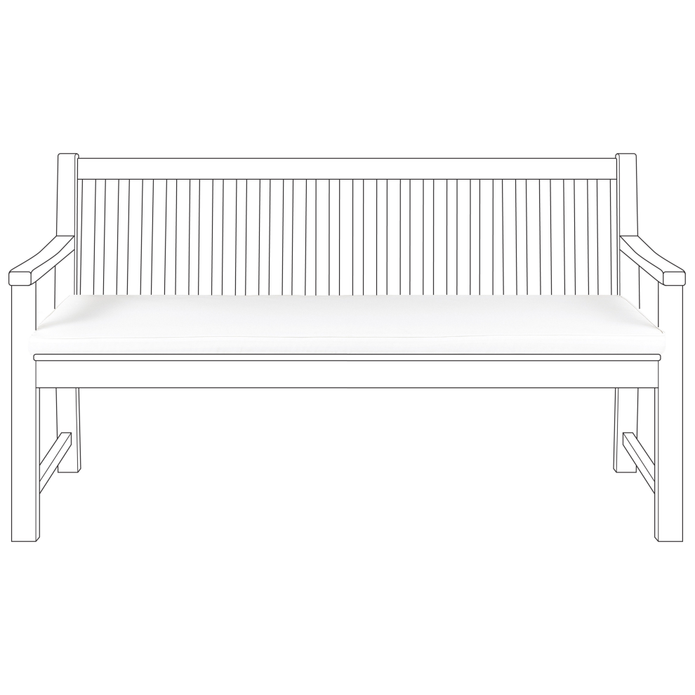 Bench Seat Pad Cushion VIVARA 152 x 54 cm Off-White