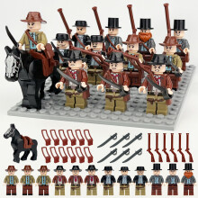 12 Western Cowboy Black Horse Weapon Accessories Building Block Toys