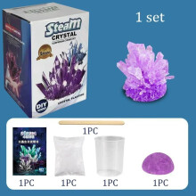 (Purple) Magics Crystal Growing Kit Glass Crystal Science Experiments Puzzle And Stress Relief Kids Toy