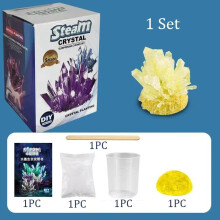 (Yellow) Magics Crystal Growing Kit Glass Crystal Science Experiments Puzzle And Stress Relief Kids Toy