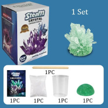 (Green) Magics Crystal Growing Kit Glass Crystal Science Experiments Puzzle And Stress Relief Kids Toy