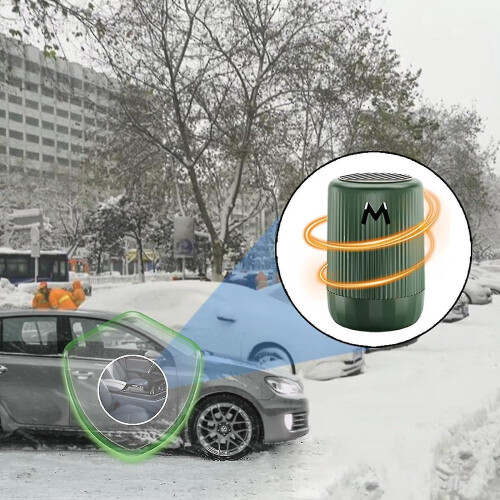 (White) Vehicle Microwave Molecular Deicing Instrument,portable Vehicle-mounted Microwave Powerful Deicer, Solid Aromatherapy Deicing Cup 2