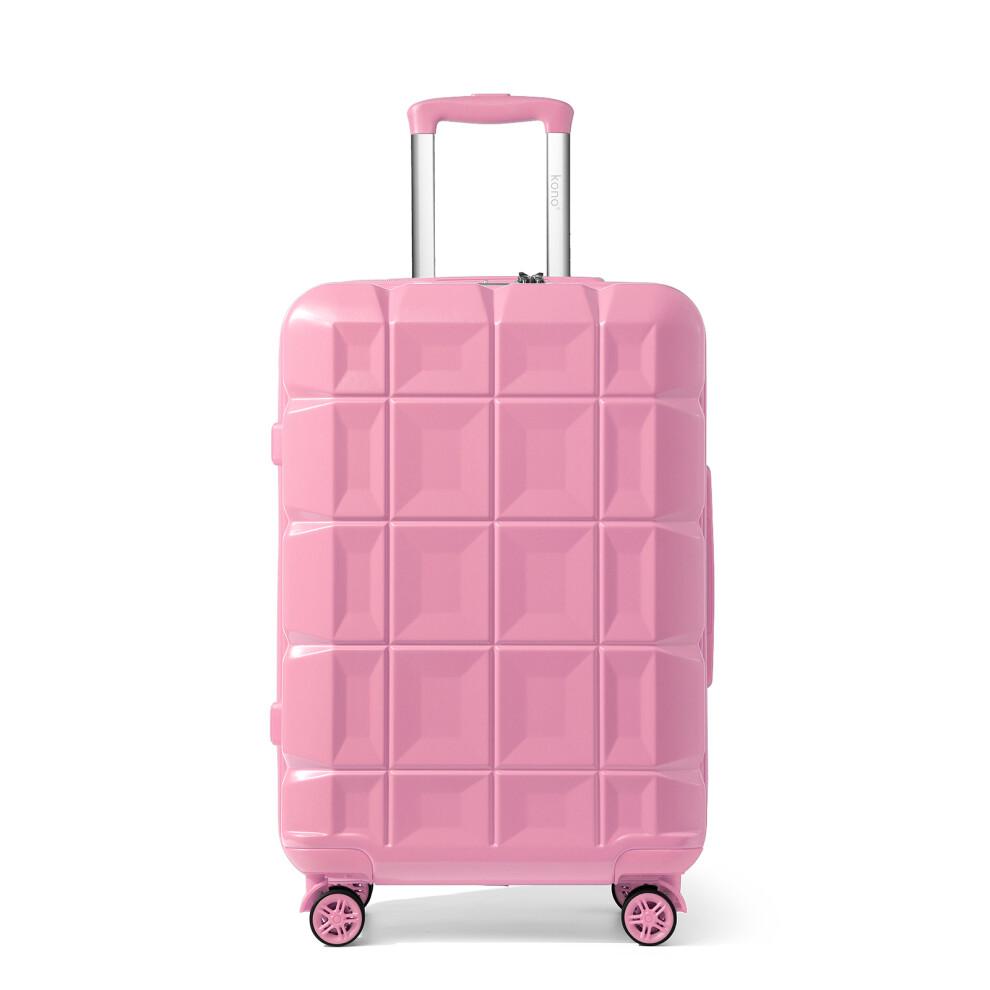 (28 inch) 13/20/24/28'' Pink Hard Shell ABS Suitcase With TSA Lock-image-OPC-PFQZYWP-NEW