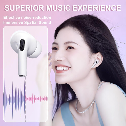 Wireless Earbuds Headphones Wireless Bluetooth Earphones  ANC Noise Cancelling Mic, for iPhone/Android/IOS 2