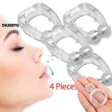 (4 pcs no box) Anti snore nose aid Silicone Nasal Dilators Stop Snoring Nose Clip Sleep Tray Sleeping Aid Apnea Guard Night Device
