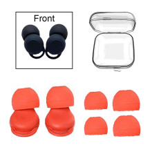 (A-orange) 3 Styles Silicone Noise Reducing Earplugs Waterproof Swimming Earplug Reusable Sound Insulation Concert Ear Plug Silent Products