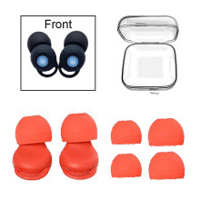 (C-orange) 3 Styles Silicone Noise Reducing Earplugs Waterproof Swimming Earplug Reusable Sound Insulation Concert Ear Plug Silent Products