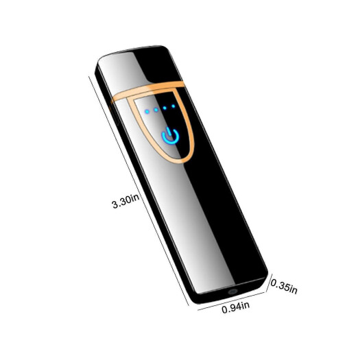 Electronic Rechargeable Lighter, Electric Lighter, Type-c Rechargeable Lighter Outdoor Windproof Cylindrical Fingerprint Sensing Lighter 2