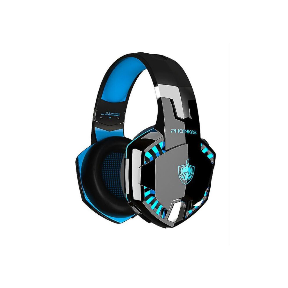 (Blue) Tooth Wireless Headphone With Mic,Ps4 Gaming Headset For Pc, Xbox One, Ps5 Blue