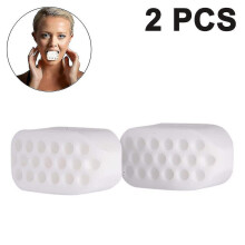 (white) 2 Piece Exerciser - Facial Muscle Exerciser - Neck Exerciser Chin, Trainer Face And Neck Double Chin Trainer Also Give You The Perfect Face Shape