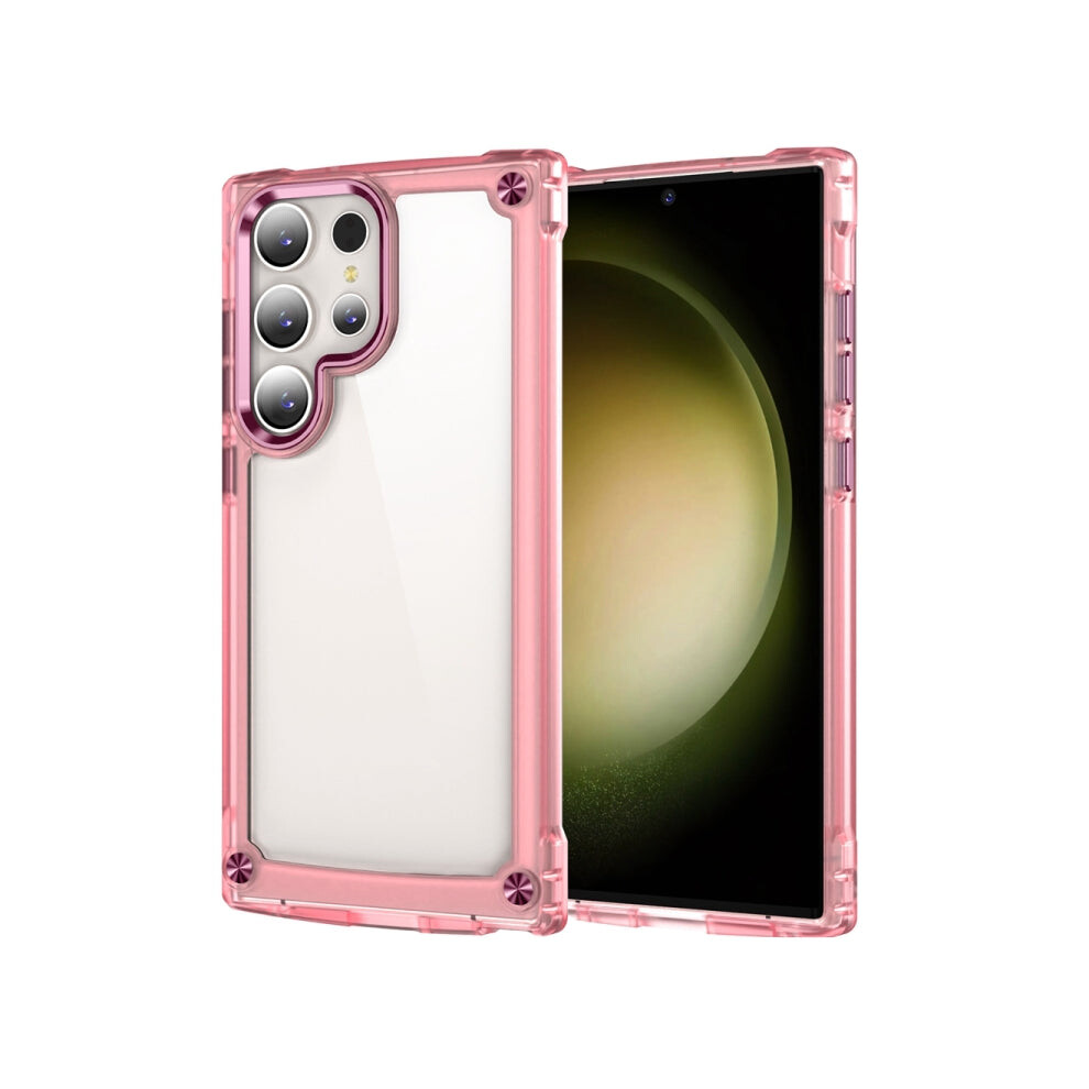 For Samsung Galaxy S23 Ultra 5G Skin Feel Tpu + Pc Phone Case(Transparent ) Pink 740441808215