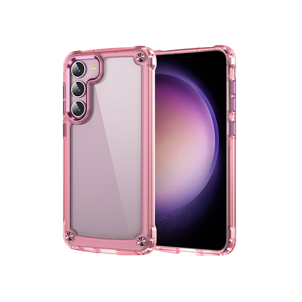For Samsung Galaxy S22 5G Skin Feel Tpu + Pc Phone Case(Transparent ) Pink 740441808222