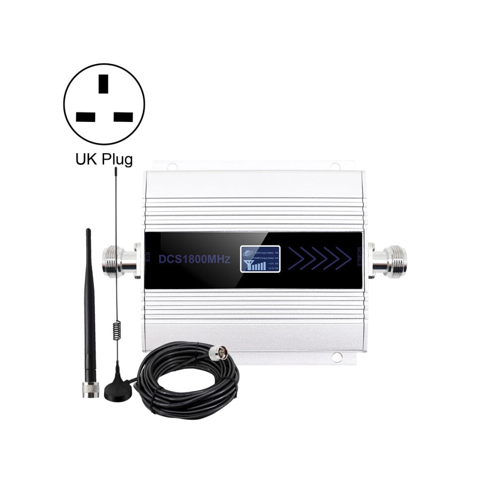 DCS-LTE 4G Phone Signal Repeater Booster, UK Plug(Silver)