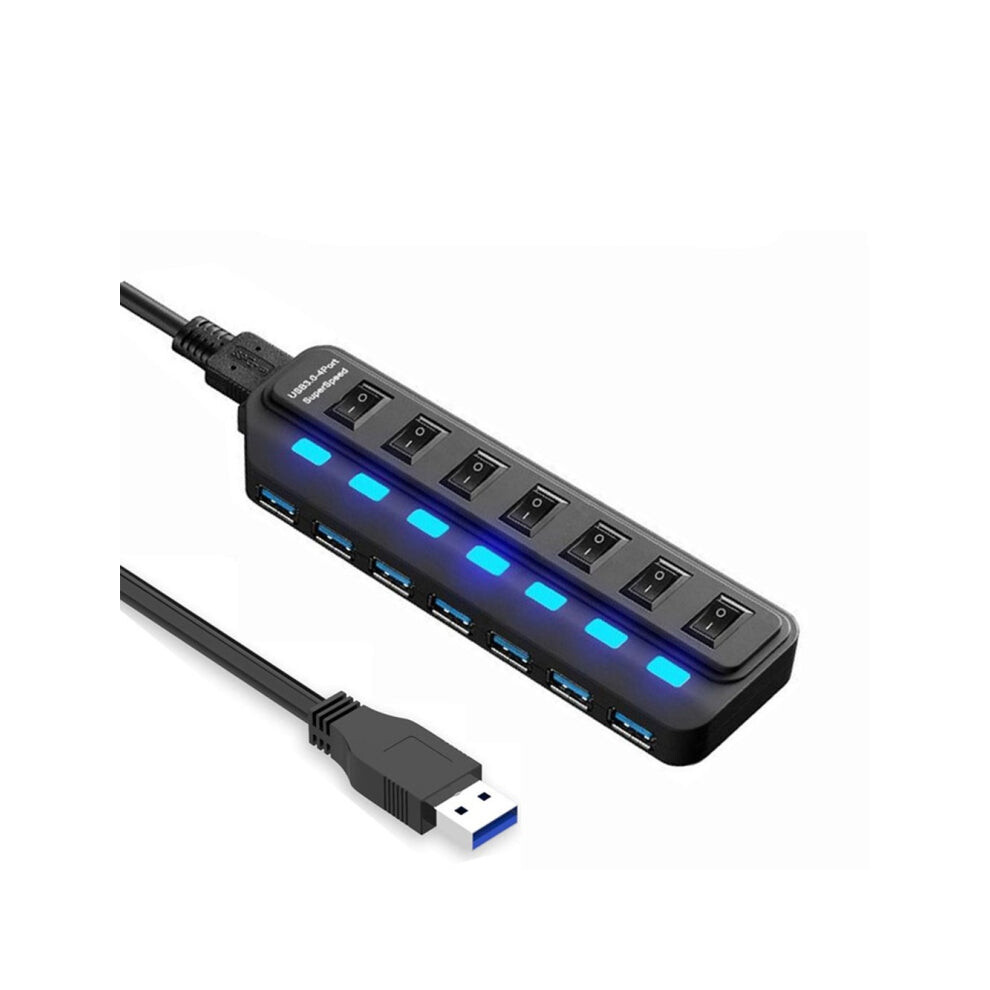7 Ports Usb 3.0 Hub Independent Switching Splitter 740390260867