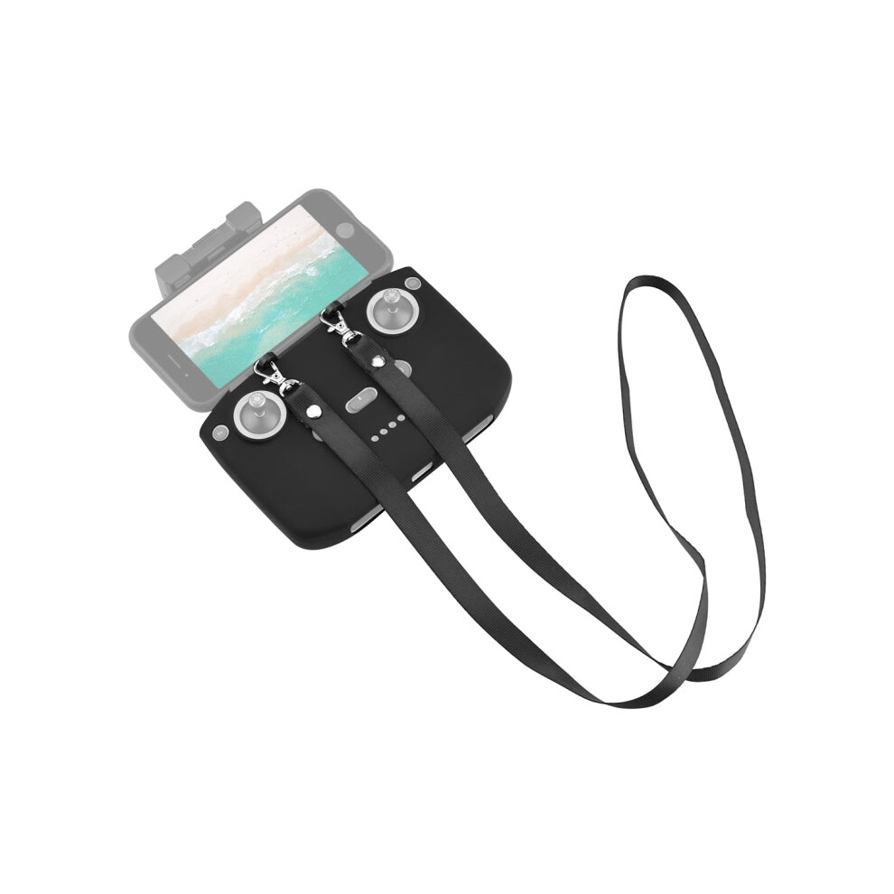 Puluz Shockproof Anti-Scratch Silicone Case With Neck Strap For Dji Mini 3 / 3 Pro / Mavic 3 / Air 2S / Mini 2 Rc-N2 / Rc-N1 Remote Control (Black) Black 740441827155