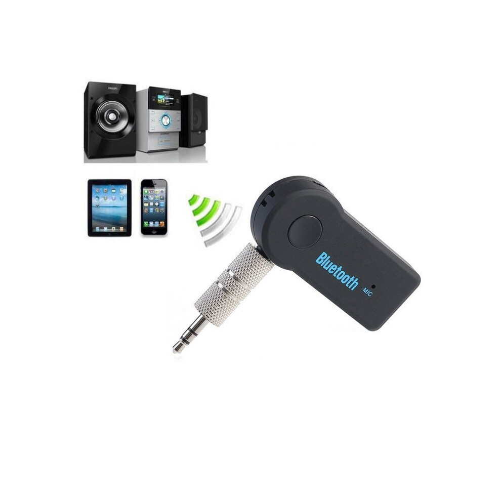 Car Bluetooth Handsfree Music Mic Receiver For Iphone, Galaxy, Sony, Lenovo, Htc, Huawei, And Other Smartphones 740441823805