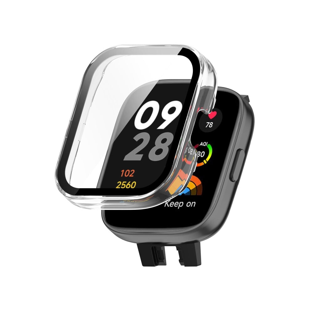 For Xiaomi Mi Watch Lite 3 Pc + Tempered Film Integrated Watch Protective Case(Transparent) 740441806686