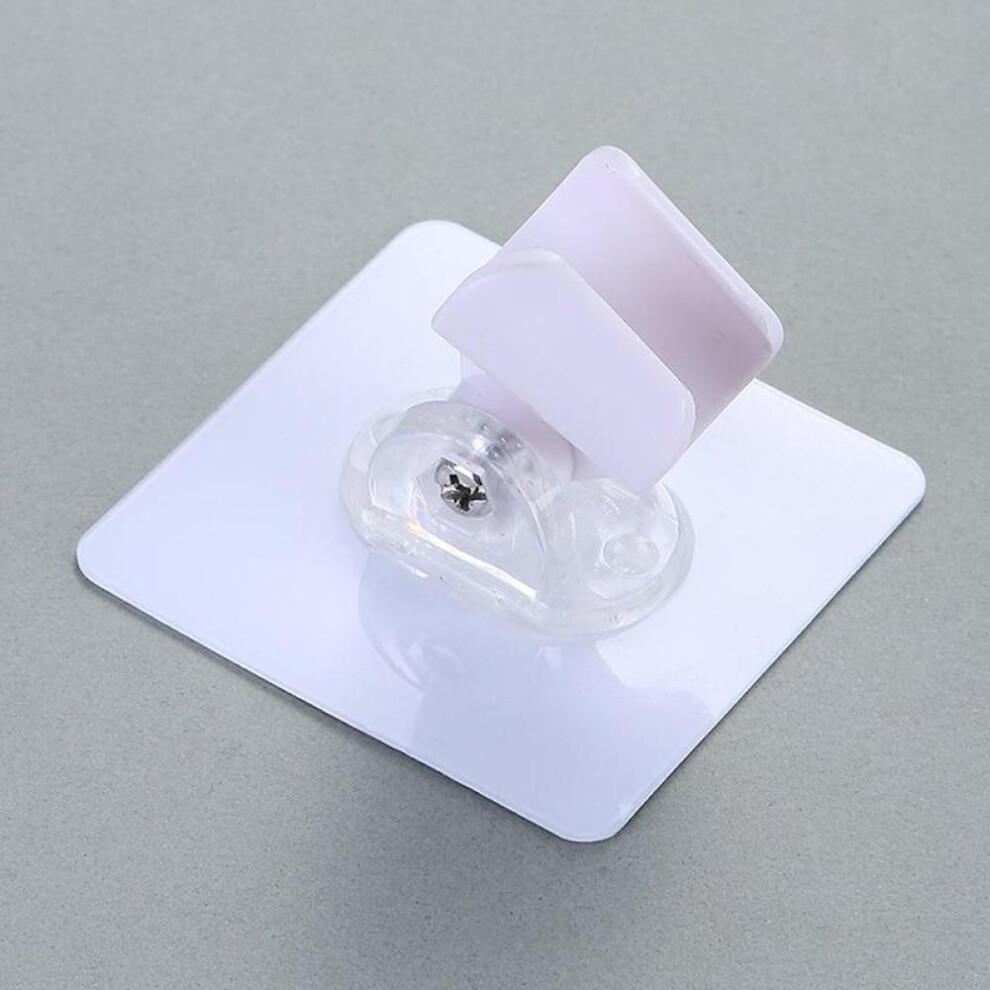 (White) Useful Adjustable Self-adhesive Handheld Shower Head Holder Showerhead Rack Punch-free