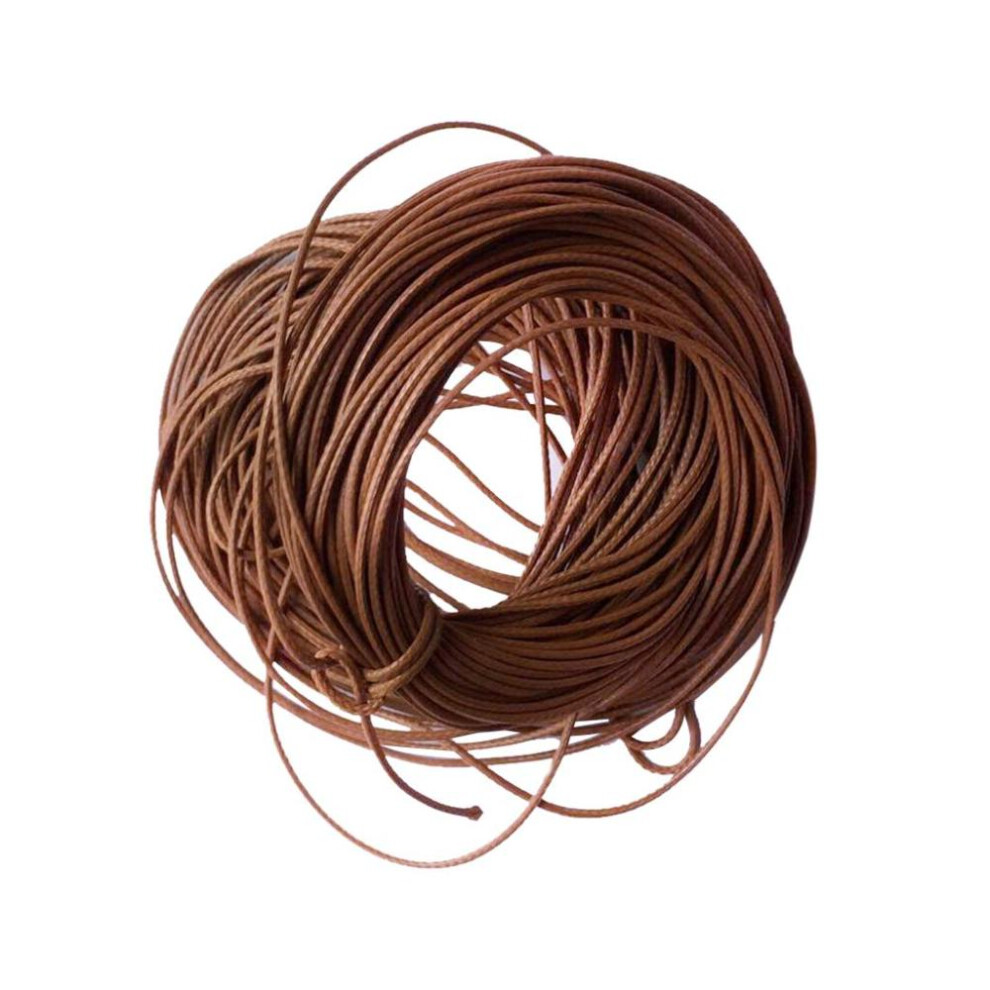 (Coffee) Waxed Wax Cord String Linen Thread Wire DIY Jewelry Bracelet Black