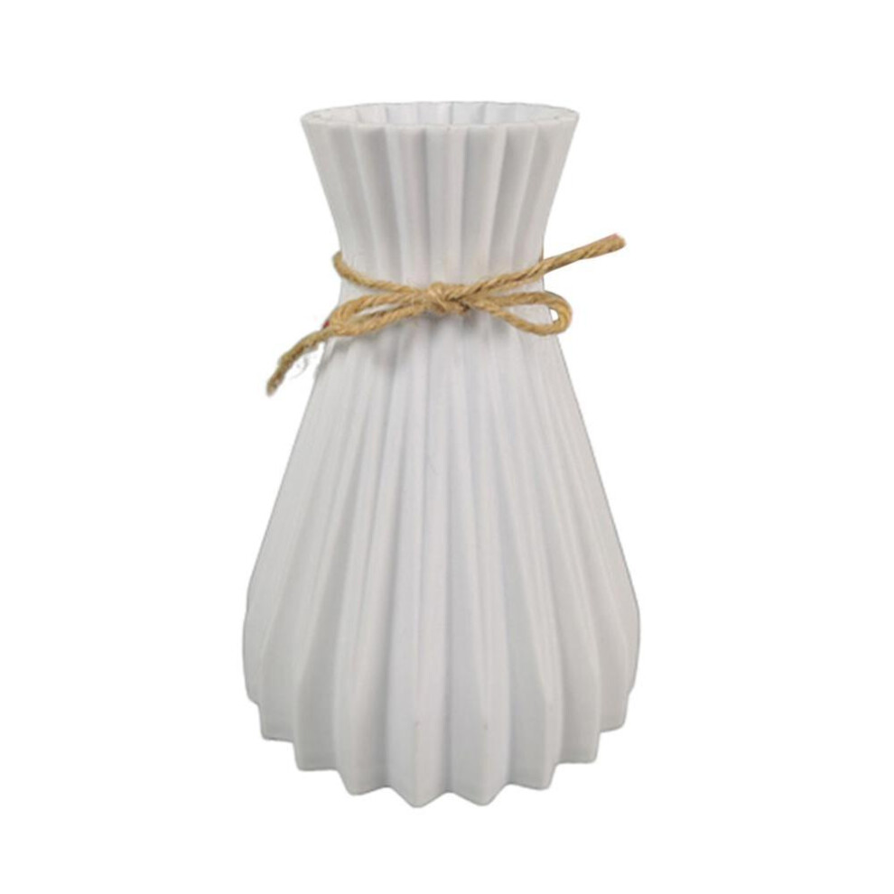 (White) Sweet Room,Plastic Vase Dried Flower Basket Holder Craft DIY Home Office Party Decoration