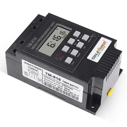 Sinotimer Tm616 30amp 4pins Din Rail Mount Timer Switch Digital Timer 2