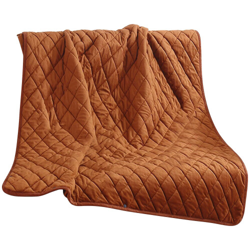 (Brown) 3 Temperature Setting Home Office USB Heated Soft Electric Blanket Bed Single