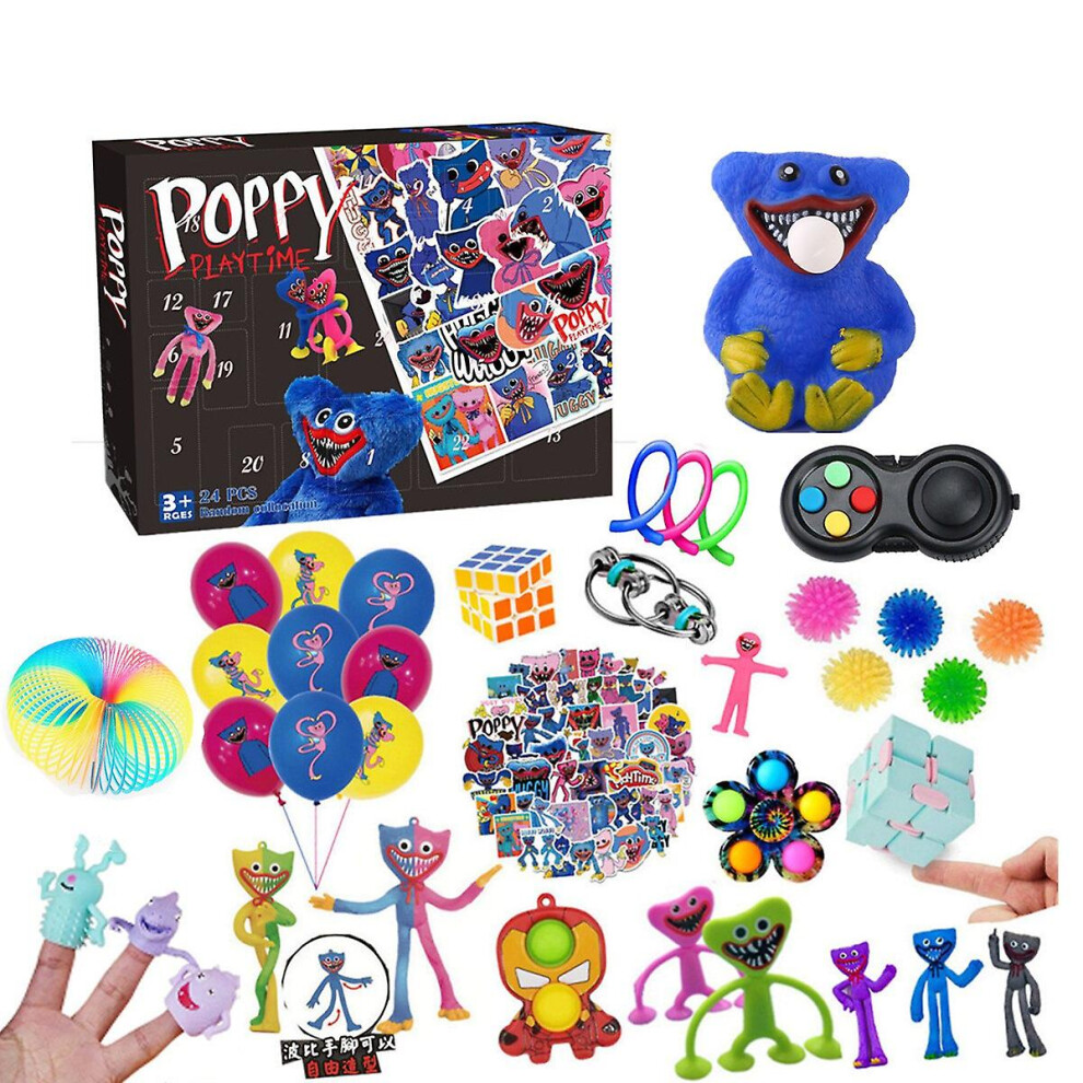Pop-py Playtime Advent Calendar for Kids Xmas Gift Toy Set 24 Day Count Down To Christmas Gift Set Xmas Gift for Kids Friends