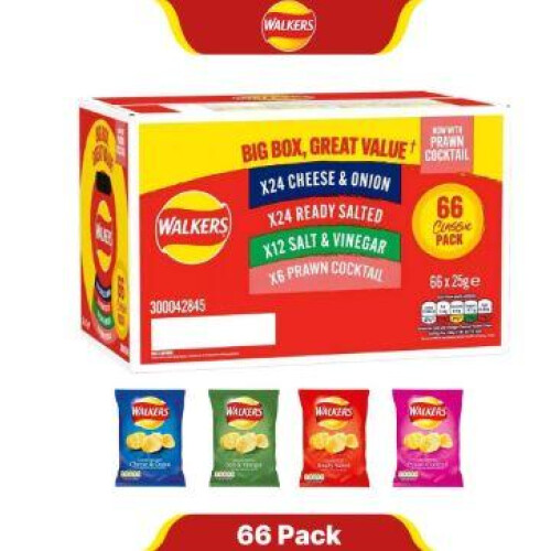 Walkers Walkers Crisps Snack Variety Box, 66 Pack 2