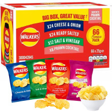 Walkers Crisps Snack Variety Box, 66 Pack