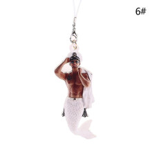 (N6) 1pc Men's Mermaid Pendant Merman Ornament Christmas Pendant Christmas Tree Decor