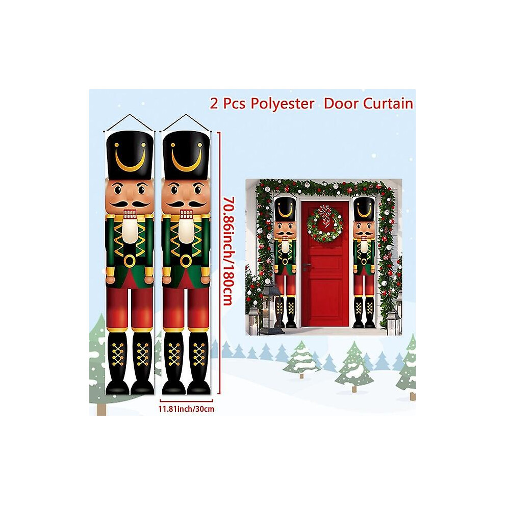 (Hu Taobing 5) Christmas Door Decoration 2023 Merry Christmas Banner Decor For Home Hanging Xmas Ornament Navidad Happy New Year Gift 2024-image-OPC-PFR2B6R-NEW