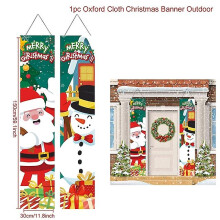 (Santa snowman4) Christmas Door Decoration 2023 Merry Christmas Banner Decor For Home Hanging Xmas Ornament Navidad Happy New Year Gift 2024