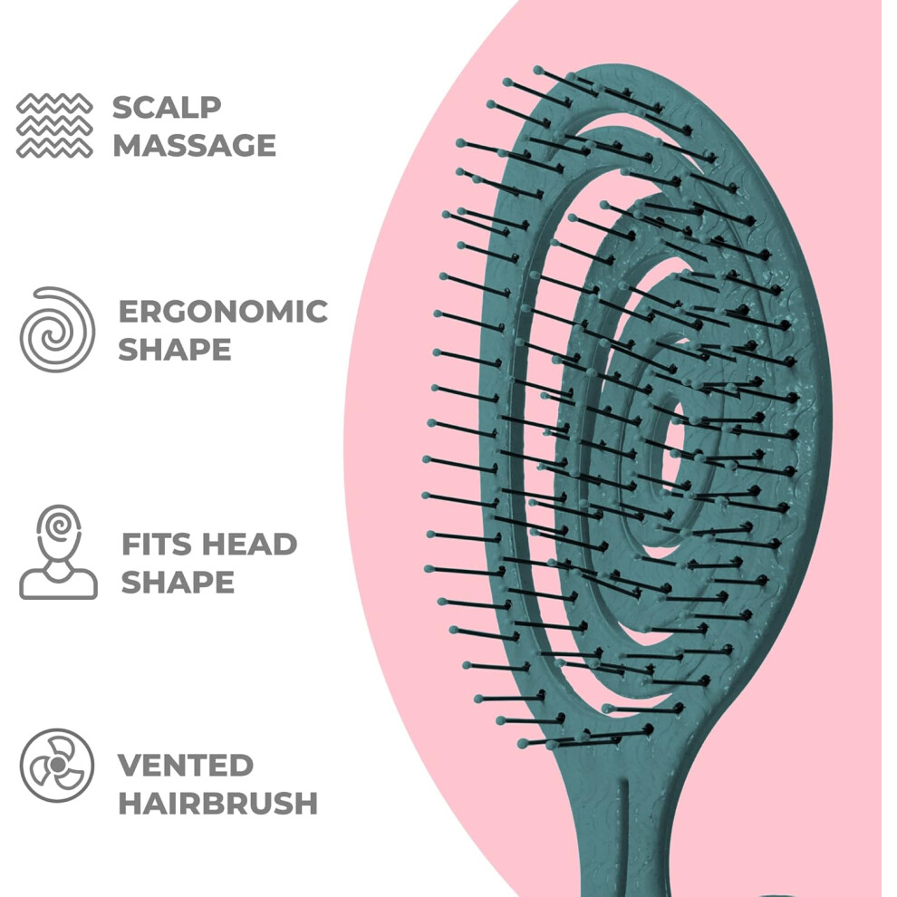 standard--teal--men---children---does-not-pull-on-hair---recycled-hair-straightening-brushes-for-straight--curly---wet-hair---detangle-hair-brush