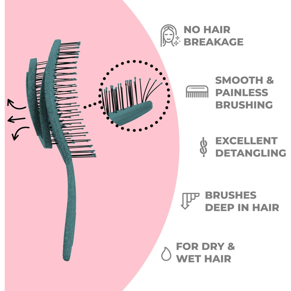 standard--teal--men---children---does-not-pull-on-hair---recycled-hair-straightening-brushes-for-straight--curly---wet-hair---detangle-hair-brush
