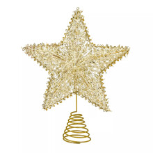 (Gold) Star Christmas Tree Topper Shiny Ornament Xmas Tree Top Party Decortion Gold Sil