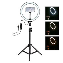 Ringlight Ringlight Xjpl537 With Tripod Usb 3 Modes Led For Live Stream 7.6 Inches
