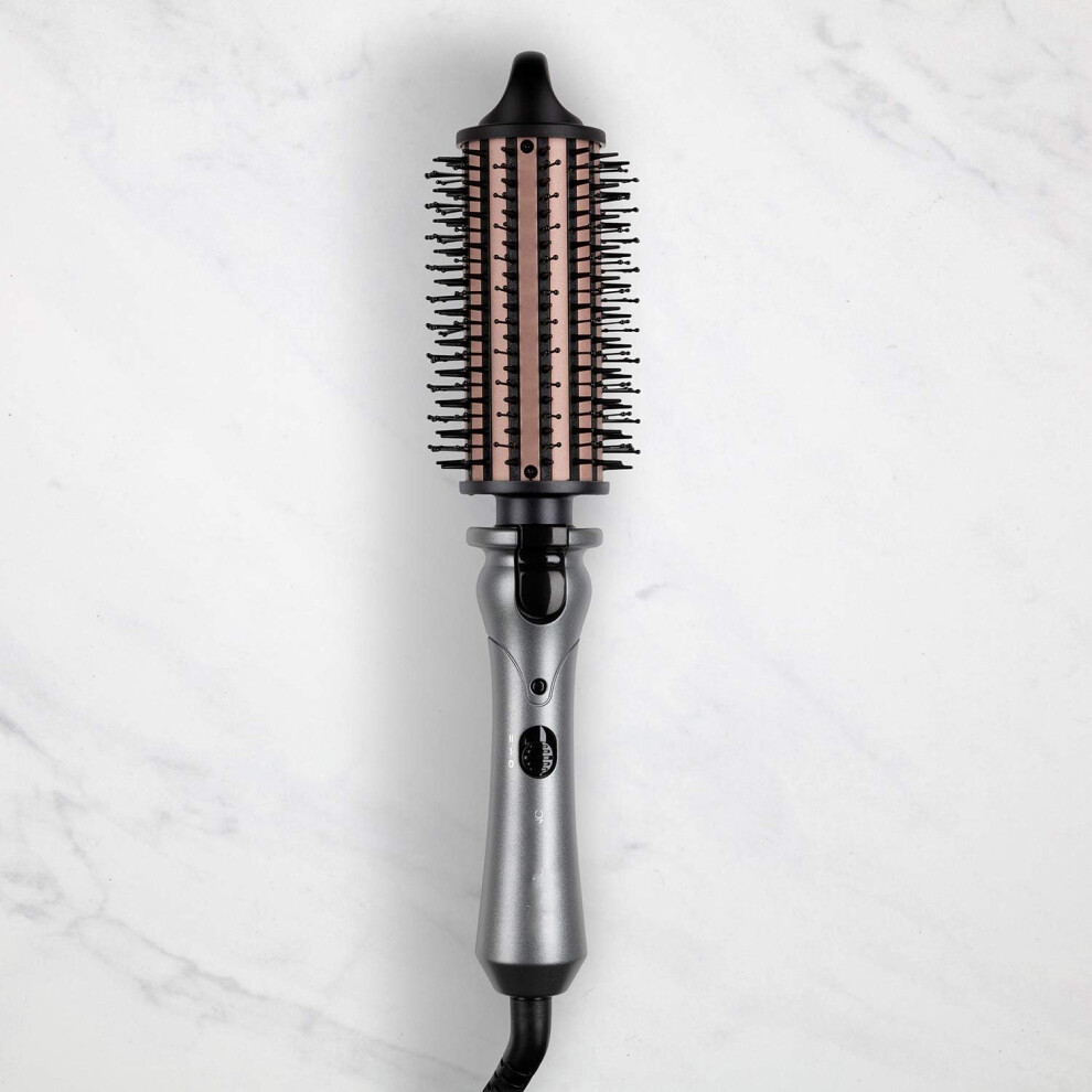 remington-keratin-protect-heated-45mm-barrel-hot-hair-brush---styling-appliance-creates-volume---cur--keratin-protect-heated-hot-hair-brush-for-volume--body--bounce-and-blow-dry-style-curls--45mm-mixed-bristle-brush--keratin---almond-oil-infused